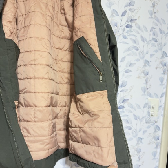 Carhartt Storm Defender Rare Green & Pink Hooded Jacket Women Xl Zipper To Fix - Picture 5 of 10
